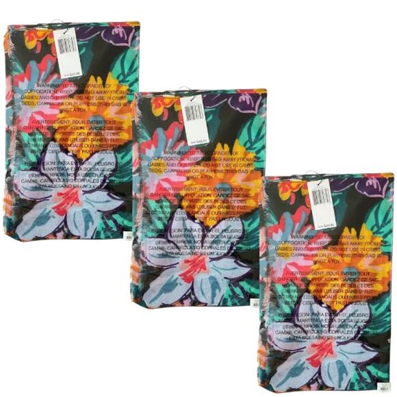 Lot 3 Vera Bradley Floral Soft Fringe Scarf, 30"x 72" - Picture 2 of 6